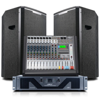 狮乐shiles88bm15天琴十号专业舞台音响套装纯后级大功率功放带15英寸