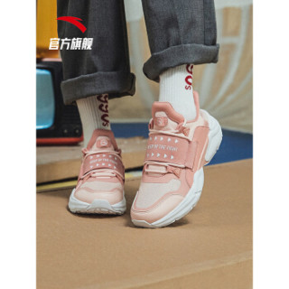 ANTA 安踏 女鞋休闲鞋2019新款女子潮流复古休闲鞋老爹鞋运动鞋 92918861 女婴儿粉/浅裸粉/安踏白 6.5(女37.5)