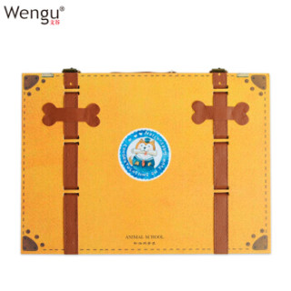 文谷(wengu)创意同学录男 盒装小学毕业纪念册女卡通 初中盒装动物个性毕业纪念册留言册动物学校C0132-A