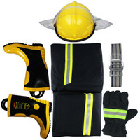 腾驰 CT 3C认证消防服套装14款消防员战斗服消防员防护服五件套XL（165-175cm）43码鞋