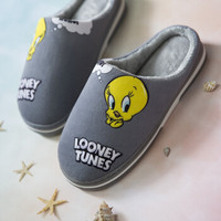 Looneytunes 崔弟可爱时尚卡通防软底毛绒室内外厚底舒适保暖男女 LT-1015