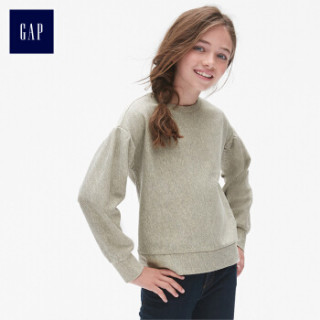 Gap旗舰店 女童 闪耀灯笼袖直筒落肩卫衣398414 炫金 M