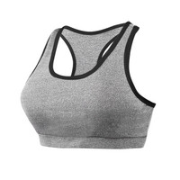 范迪慕 瑜伽服内衣运动健身服爆汗背心发汗衣瑜伽跑步文胸 FW2018-灰色-单件背心-XL