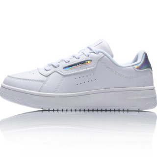LI-NING 李宁 女 运动时尚鞋 AGCN352-1 标准白/幻彩银 40