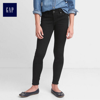 Gap旗舰店 女童 基本款黑色水洗紧身牛仔裤905575 黑色水洗 7