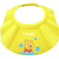 迪士尼(Disney)婴儿洗头帽 幼儿浴帽防水护耳儿童洗发帽宝宝洗澡洗头神器可调节黄色维尼819