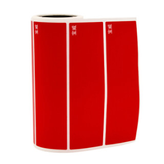 办公资产盘点仓储物流矩型10530mm国产红色款标签纸100张卷适用于电信