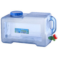 魅祥 塑料纯净水桶 带龙头便携车载饮水桶 蓝色透明水桶 25L