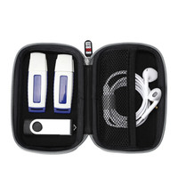 BUBM 耳机收纳盒手机数据线充电器包U盘u盾数码配件整理小袋便携保护套迷你盒子 TSU 长方形灰色