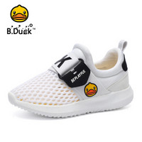 小黄鸭（B.Duck）童鞋男童运动鞋 网面透气休闲跑步鞋 B298A3906白色35