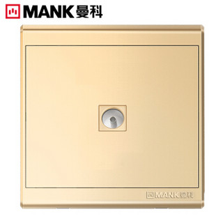 曼科 （MANK）御家时尚金 一位电视插 86暗装开关插座面板