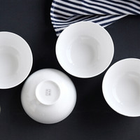 京东京造 白月光-骨瓷系列 碗 骨瓷家用4.25英寸饭碗 可微波炉使用 易清洗收纳 6只装 纯白