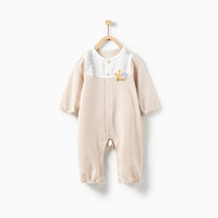 童泰婴儿衣服对开连体哈衣 T91Q1328 棕色 80
