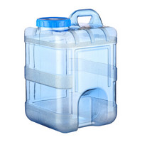 魅祥 塑料储水桶 纯净水桶 便携手提加厚带盖透明水桶 方形 15L (2个)
