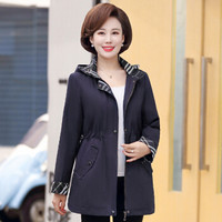 尚格帛 春季新品女装短外套女韩版时尚夹克风衣修身显瘦长袖外套 MMYT1022GB 藏青色 XL