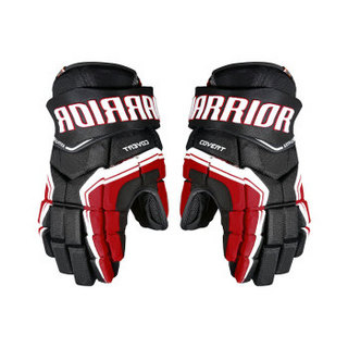 WARRIOR勇士美国冰球品牌 冰球装备手套QRE 黑/红/白 14码（冰球三大品牌之一纽巴伦旗下）成人款冰球护具