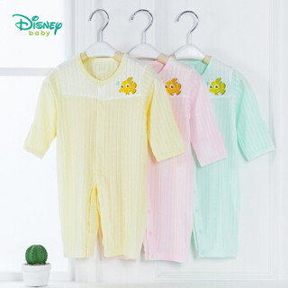 迪士尼（Disney）婴儿四季卡通印花新生儿连体衣宝宝哈衣长袖开档爬服191L784 粉色 12个月/身高80cm