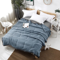 百富帝(byford)被子被芯 夏凉被可水洗夏被空调被芯简约双人清爽薄被子 深蓝 200*230cm