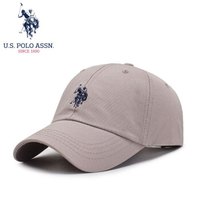 美国马球协会 U.S. POLO ASSN.U.S.POLO 帽子男女四季通用棒球帽防晒遮阳帽潮流鸭舌帽运动经典纯色街舞嘻哈帽 SMZOO-60002 卡其