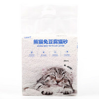 熊猫兔 无尘豆腐猫砂6L 绿茶味豆腐猫砂猫沙猫咪用品 原味