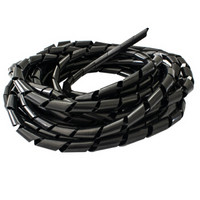 伏兴 理线管理线器 束线管缠绕管绕线器 线缆绕线管收纳管 黑色6mm(长约16米)x10包