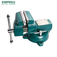 世达（SATA）重型方钢台虎钳 5寸五金工具虎钳小台钳桌虎钳小型桌钳70842 现货