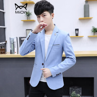 Miiow 猫人 男士西服休闲时尚百搭纯色单西便服外套 QT815A-1805