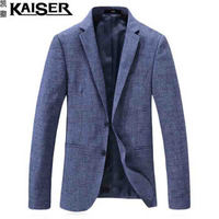 凯撒(KAISER)西服 男2019春季新款休闲外套单排俩粒扣修身男西装 D216-9806 浅蓝色 L