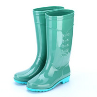 纪维希（jiweixi） 雨鞋 耐磨防滑工作男女雨靴套脚 JWX1003 高筒绿色 40