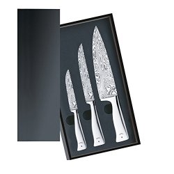 WMF 福腾宝 Grand Gourmet Damasteel系列刀具套装 3件