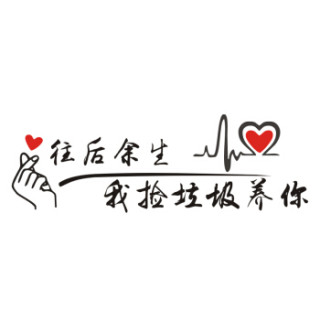 lma洛玛往后余生我养你车贴后挡玻璃贴抖音同款网红汽车反光文字创意