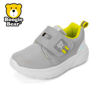 Boogie Bear 韩国童鞋2018春季新款儿童跑步鞋男童运动鞋女童鞋防滑 BB181S0103 灰色 28