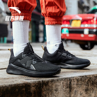 ANTA 安踏 2019新鞋男鞋春季新款跑步鞋轻便跑鞋运动鞋男 11915565 黑/碳灰/姜黄 9.5(男43)