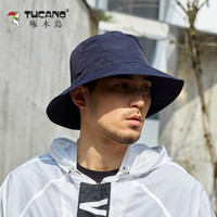 TUCANO啄木鸟渔夫帽速干帽子盆帽遮阳帽防晒可折叠户外休闲春夏季男女帽登山钓鱼帽旅游帽 藏青