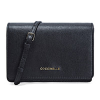 COCCINELLE 可奇奈尔 牛皮十字压纹女士小巧斜挎包 E5 BV3 55 D6 05 001黑色