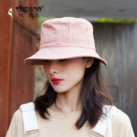 TUCANO啄木鸟遮阳帽渔夫帽女韩版百塔基础经典防晒原宿风遮阳男盆帽日系太阳帽 橡皮粉