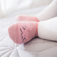 馨颂 婴儿袜子两双装宝宝卡通防滑地板袜学歩袜套装 R070F2 黄色+粉色 16-18(L)(1-3岁)