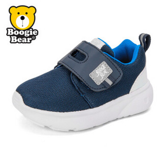 Boogie Bear 韩国童鞋2018春季新款儿童跑步鞋男童运动鞋女童鞋防滑 BB181S0102 海军蓝 24
