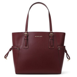 MICHAEL KORS 迈克·科尔斯 系列 女士VOYAGER暗酒红色牛皮托特包 30H7GV6T9L