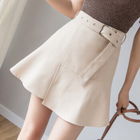liqiao 丽乔 春夏新款女装新品半身裙女百搭大摆半身裙学院风清晰短裙子女 zx1203-7062 杏色 S