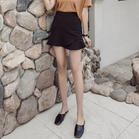 JIANZHI 简芷 包臀裙女半身裙短裙春夏a字裙不规则高腰chic鱼尾裙子 DCMGCZG2UL2695 黑色 M