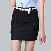 BANDALY 蹦跶狸 夏季新品女装半身裙女短裙职业修身白领工作包臀短裙一步裙 kkcxj31319 黑裙 XL