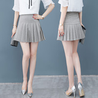 liqiao 丽乔 春夏新款女装新品半身裙女气质短裙韩版高腰显瘦百搭a字百褶裙伞裙潮 HZ2022-7907 杏色 XXL