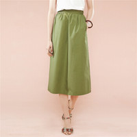 GIORDANO 佐丹奴 A型中裙A字裙半身裙 134692140016702 凯旋绿色 小码(155/58A) 