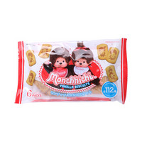 日本进口 北陆制果 休闲零食 蒙奇奇香草饼干（6包装）28g*6 儿童营养饼干