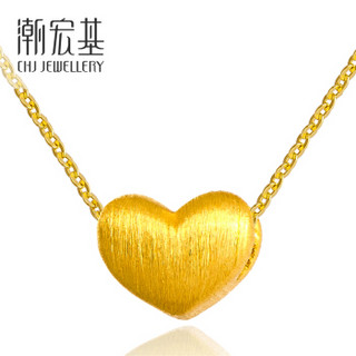 CHJ JEWELLERY 潮宏基 心倾-心依 足金黄金项链女款 计价 XQG30000266 约2.95g