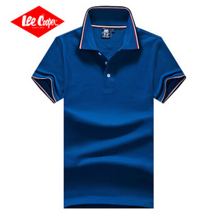 Lee Cooper      短袖POLO衫2019春季新款潮流百搭时尚休闲青年翻领 LZ-7518 宝蓝 M