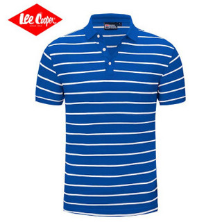 Lee Cooper     短袖POLO衫2019潮流韩版休闲翻领短袖T恤百搭款  LZ-2888 宝蓝 3XL