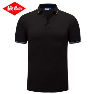 Lee Cooper    短袖POLO衫2019新款时尚休闲打底衫潮流百搭款 LZ-2758 黑色 L