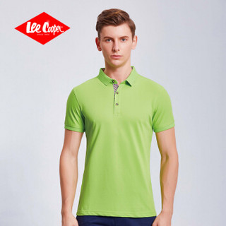 Lee Cooper      短袖POLO衫2019青少年休闲翻领新款商务休闲百搭款 LZ-8016 中绿 4XL